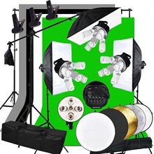 ABESTSTUDIO Photography Studio Light Lighting Tent Kit with 45W Bulb Softbox Bulb 5 Light Socket Cantilever Stick Light Stand 2024 - buy cheap