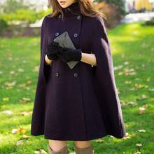 Woolen Coat Women 2017 New Fashion Wool Double-breasted Coats Winter Cloak Outerwear 2024 - buy cheap