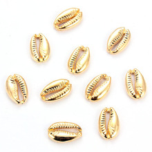 10 tamanhos de concha dourada espaçadora com contas soltas pingentes para crianças mulheres colar diy pulseira bracelete joalheria acessórios 19*12mm 2024 - compre barato