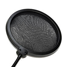 Double Layer Pop Filter MPF-6 Black 6-Inch Clamp On Microphone Mic For Condenser Microphone Studio Recording Spray Guard Karaoke 2024 - buy cheap