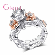 Fashion Rings 2 PCS Matching Combination  Pretty Sisters/Girlfriends Gifts 925 Sterling Silver Jewelry Shiny Accessories 2024 - buy cheap