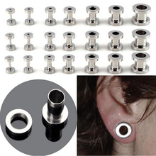 Mix 7sizes 60pcs/lot stainless steel screw ear plug flesh tunnel piercings body jewelry fake plug piercing [BB37*60] 2024 - buy cheap