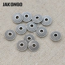 JAKONGO Round Spacer Beads Antique Silver Plated Loose Beads Jewelry Making Bracelet Accessories DIY Findings 20pcs/lot 2024 - buy cheap