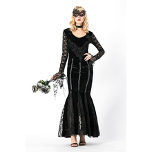 Женский костюм вампира платье ведьмы для взрослых Готический Темный королева косплей маскарадный костюм на карнавал Хэллоуин 2024 - купить недорого