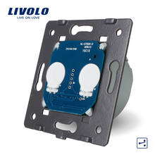 Livolo сенсорный выключатель, стандарт ЕС, переменный ток 220 ~ 250 В, 2-позиционный переключатель управления без стеклянной панели, VL-C702S 2024 - купить недорого