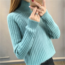 2018 Autumn Winter Loose Women Sweater Long Sleeve Neck Knitwear Casual Turtleneck Sweater Female Pullovers Knitting tops PZ565 2024 - buy cheap