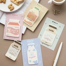 30 Sheets/pack Cute Kawaii Milk Memo Pad Sticky Notes Stationery Sticker Memo Planner Stickers Notepads Office School Supplies 2023 - buy cheap