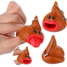 New Funny Poo Squish emoticonos kids toys Keychains Pop Out Tongues Novelty Fun Little Tricky Prank Antistress toys for children 2024 - buy cheap