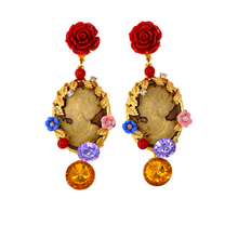 New Handmade Metal Flower Crystal Tassel Earrings For Women Accessories Fashion Jewelry Long Drop Pendientes Brincos 2024 - buy cheap