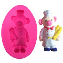 Bear 3D Reverse sugar molding Food Grade silicone mould for soap candle polymer clay molds chocolate cake decoration tools F0400 2024 - buy cheap