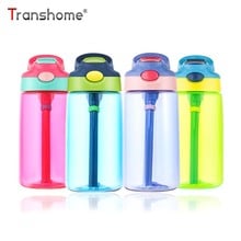 Transhome Kids Water Bottle With Straw 500ml Plastic Water Bottles For Kids Bottles BPA Free Sports Bottle School Drinkware 2024 - buy cheap