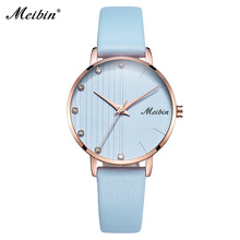 Meibin 2018 New Fashion Ladies Watches Luxury Women Quartz Watch Casual Leather Female Wristwatch Relogio Feminino Gifts 1166 2024 - buy cheap