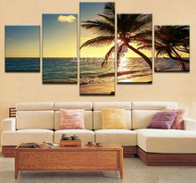 5d pintura diamante pôr-do-sol paisagem árvore cinco combinações pintura total quadrado/broca redonda 3d diamante bordado sala 2024 - compre barato