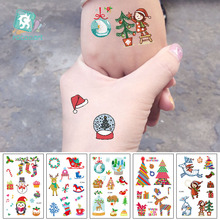 Rocooart Cartoon Tattoo Stickers Christmas Gift Flash Temporary Tattoo Children Henna Tattoo For Kids Winter Elements Fake Tatoo 2024 - buy cheap