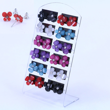 Free Shipping Factory Small Earring 12pairs Packing Acrylic Crystal Flower Star Butterfly Resin Ear Stud Fashion Jewelry 12pairs 2024 - buy cheap