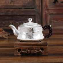 S999 стерлингового серебра кунгфу Чайный набор портативный чайник чайная чашка, чай набор чайный чайник для чайной церемонии набор 2024 - купить недорого