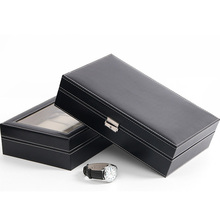 Top Sale 10 Grids Luxury Jewelry Display Watch Case Black PU Leather Watch Boxes Storage Organizer Box 2024 - buy cheap