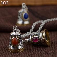 S925 silver jewelry antique craft bell silver pendant handmade DIY accessories 2019 new products Thai silver man's pendant 2024 - buy cheap