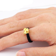 Really 24K Yellow Gold Ring Women Cute Crab Weave Ring Fashion Ring 2024 - buy cheap