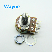 5pcs  WH148 duplex potentiometer B1K/2K/5K/10K/20K/50K/100K/500K 6 feet handle 15 mm long 2024 - buy cheap