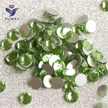 YANRUO-piedras de cristal de peridoto de SS3-SS34 NoHF 2058, cristal sin fijación en caliente, Strass artesanal, diamantes de imitación para arte de uñas 2024 - compra barato