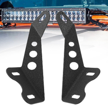 Marlaa car Bracket 22" Straight LED Work Light Bar Mounting Brackets Hood Mounts For Jeep Wrangler JK 2DR 4DR 2007-2018 2024 - buy cheap