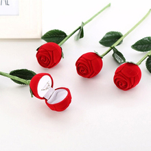 2pcs/set Creative Red Rose Ring Box Wedding Valentines Engagement Box Jewellery Valentine's day wedding gift box 2024 - buy cheap