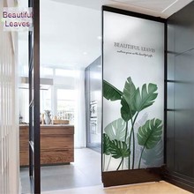 Custom Glass Sticker Nordic Leaves Window Film Transparent Opaque bathroom balcony Glue-free Matte Film Office Home Privacy Film 2024 - buy cheap