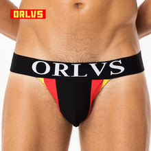 ORLVS Brand  Men Underweaar Sexy Cotton Jockstrap Briefs Panties Men Cueca Gay Underwear Men Thong Men String homme 2024 - buy cheap