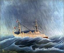 Modern landscape painting SHIP IN STORM Henri Rousseau High quality Hand painted 2024 - buy cheap