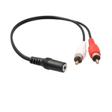 3.5mm 1/8 Stereo Female to 2 Male RCA Jack Adapter AUX Audio Y Cable Splitter Cable Drop Shipping  l1206#2 2024 - buy cheap