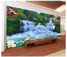 Пользовательские фото обои 3d обои для стен 3 d Красивый водопад пейзаж фрески фон обои Декор для гостиной 2024 - купить недорого