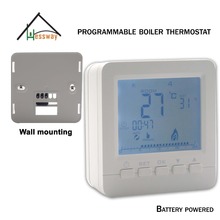 Batería de termostato programable semanal para caldera montada en pared de habitación, funciona para relé de contacto seco 2024 - compra barato