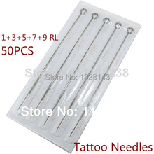 50PCS Mixed Lot Sterilized Tattoo Needles Round Liner 1RL 3RL 5RL 7RL 9RL for tattoo grip tattoo gun Free Shipping 2024 - buy cheap