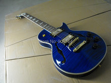 brand guitars blue small jazz custom shop Electric guitar 2 pickups free shipping mahogany 2024 - buy cheap