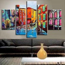 Modern Abstract Huge Wall Decor Oil Painting On Canvas Art 5pc(No Framed) 2024 - buy cheap