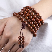 SUNYIK 108 Tibetan Buddhist Mala Bracelet Brown Daemonorops Seeds Beaded 9mm Prayer Bead for Meditation 2024 - buy cheap