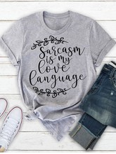 Sarcasm é o meu amor de personalidade, hipster moda de rua estilo unissex grunge tumblr camiseta estética gráfica vintage camisetas 2024 - compre barato