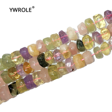 Contas de pedra de quartzo irregular, mistura natural colorida, miçangas para fazer jóias, pulseira diy, colar brinco tamanho 9-14mm de cordão 15" 2024 - compre barato