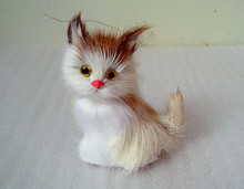 Modelo de juguete de gato de 7x4x9cm, juguete de polietileno y pieles, modelo de gato, accesorios de decoración del hogar, modelo d203 2024 - compra barato