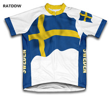 Sweden Flag Cycling jersey Maillot Ciclismo Cycling Clothing Bike Bicycle Clothing Sportwear blue yellow 2024 - buy cheap