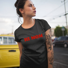 BLWHSA Hi Mom Letters Print T shirts Women Summer Short Sleeve Cotton Hip Hop Novelty Slogan T-shirt Funny Girl Power Tops Tees 2024 - buy cheap