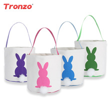 Tronzo Bunny Ear Basket Birthday Party Decorations Kids Cute Cloth Rabbit Basket Gift Candy Handing Bag Wedding Party Decor 2024 - buy cheap