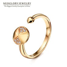 Neoglory Cubic Zirconia Rose Gold Color Charm Punk Rings for Women Fashion Jewelry  2020 New Party Simp-j Aneis RI2 2024 - buy cheap