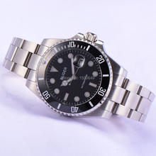 Bliger 43mm black bezel black dial  Sapphire Glass black Ceramics Bezel Automatic Men's Watch 1882 2024 - buy cheap