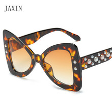 JAXIN Fashion bow Sunglasses Women personality trend big box eye protection Sunglasses Ms. brand design gorgeous wild UV400 2024 - buy cheap