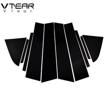 Vtear-pegatina decorativa de pilar para ventana de Chevrolet Cruze BC, embellecedor negro brillante, accesorios de cubierta de superficie de espejo antiarañazos 2024 - compra barato
