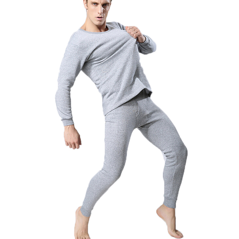 Long John Men's underwear ropa térmica de invierno conjuntos de 2 Piezas Top y Pantalones Traje