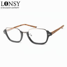 LONSY New Style Acetate Wood Optical Frames Brand Designer Computer Myopia Glasses Frame Men Women oculos De Grau FT5358 2024 - buy cheap