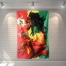 "Reggae" jamaica figura de música de metal pesado, cartaz de música enrolado, bar, café, decoração de casa, faixas de pendurar, arte à prova d'água, decoração de pano 2024 - compre barato